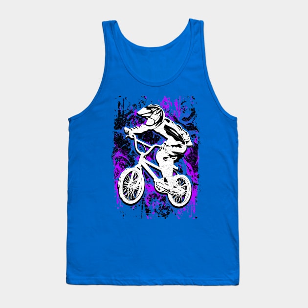 Purple Bmx Apparel | Bmx Bike Gray Tank Top by BabyYodaSticker